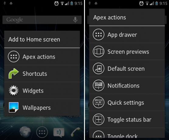 csúcs launcher android