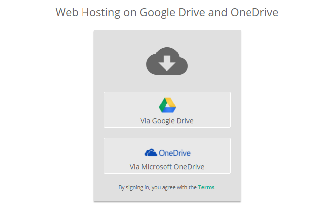 DriveToWeb a Google Drive vagy a OneDrive segítségével