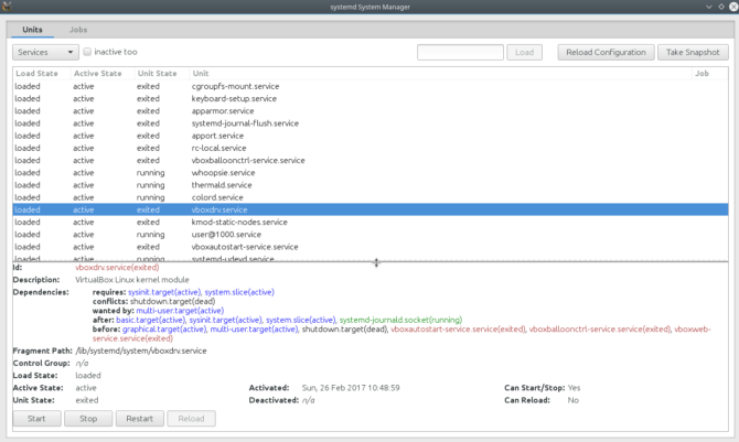 Hogyan lehet ellenőrizni a Linux indító szolgáltatásait és a démonokat systemadm ui 670x401