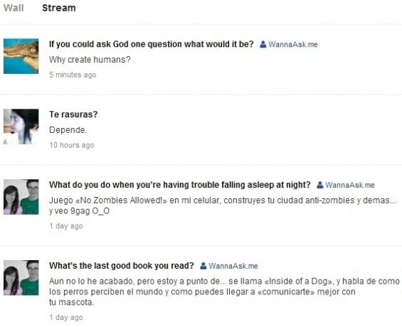 WannaAskMe: Anonim módon tegyen fel kérdéseket a Facebook-felhasználóktól, a Stream1