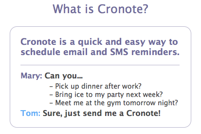 Cronote: Ütemezett e-mail és SMS-emlékeztető 1025