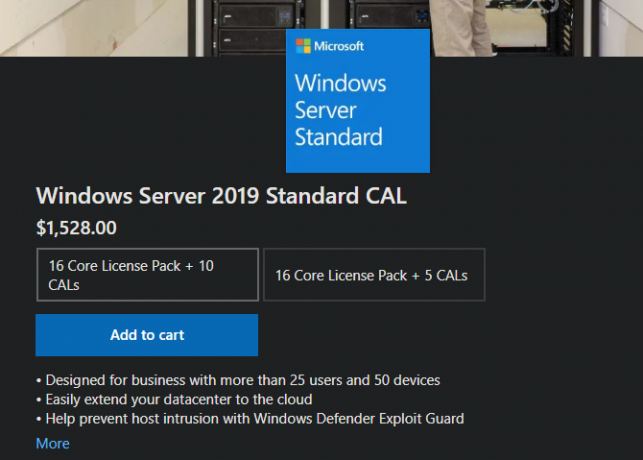 Vásárolja meg a Windows Server 2019 terméket