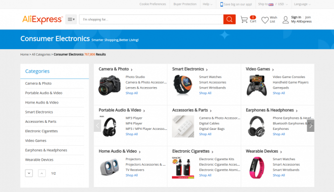 AliExpress online piac