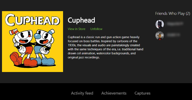 Hogyan tekintheted meg az összes saját Xbox játékod listáját, amelyet a Cuphead Xbox játék oldalán találsz