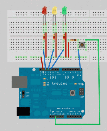 Arduino-first-lépésre forgalom-light-projekt