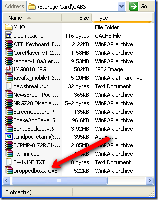 dropbox Windows Mobile