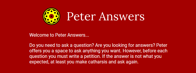 Peter Answers webhely képernyőképe