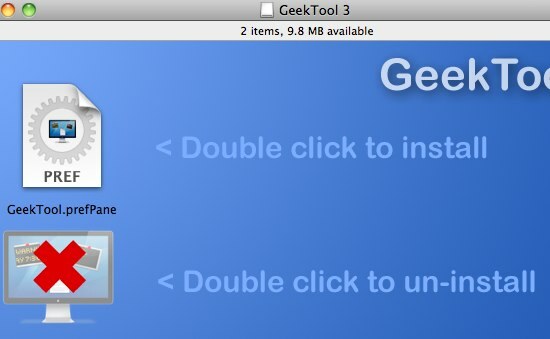 GeekTool - Rendszerinformációk megjelenítése a Mac rendszerben, a 01a stílusban. A GeekTool 3 telepítése