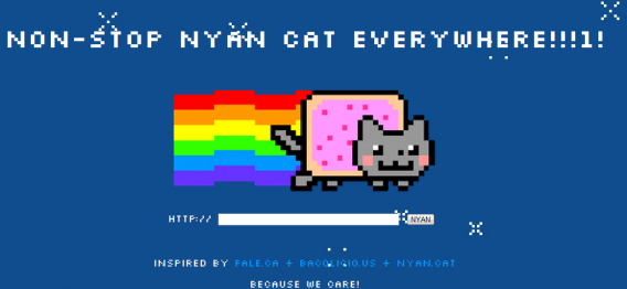 Nyan macska weboldal