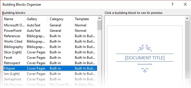 Hogyan készíthetünk professzionális jelentéseket és dokumentumokat a Microsoft Word Building Blocks Szervezőben