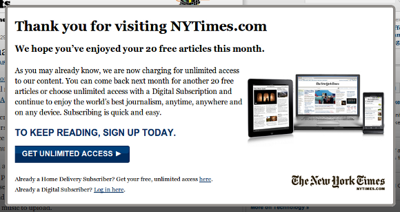 most paywall