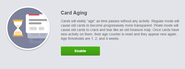 Trello - kártya öregedése