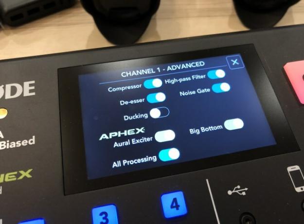 A Rodecaster Pro speciális opciói