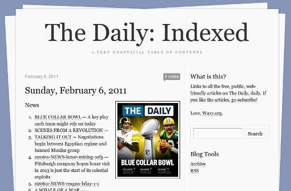Olvassa el a "The Daily" cikket ingyen online nélkül, egy iPad [Hírek] segítségével