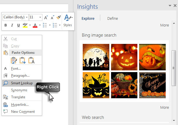 Microsoft Office 2016 - Intelligens keresés a Bing segítségével