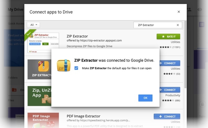 Hogyan lehet kibontani a ZIP fájlokat a Google Drive-ban, az első ZIP kivonat letöltése nélkül