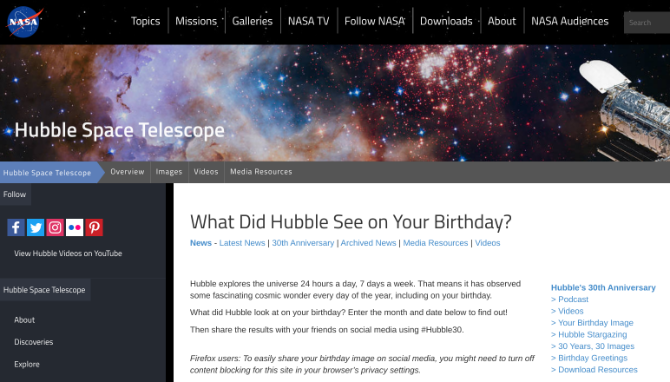 Mit látott a Hubble távcső a születésnapján? Nézze meg a NASA mini-oldalán egy galaktikus születésnapi ünnepséget