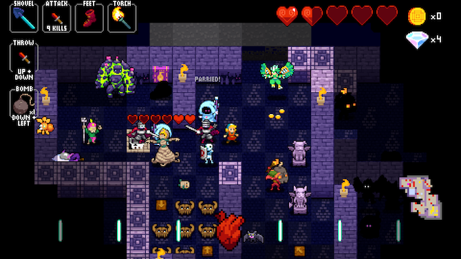 a necrodancer kripta, ios roguelike