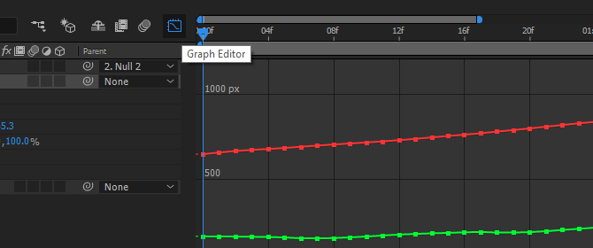 A szöveg követése az Adobe After Effects grafikus szerkesztőben