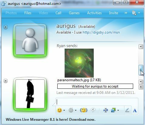 Messenger élőben