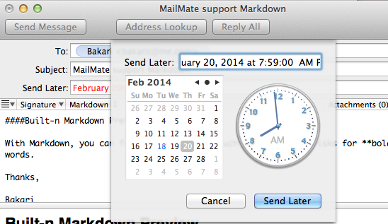 MailMate 10 perc