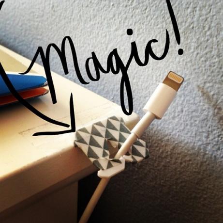 Instagram-Life-Hacks-kenyér-tej-Tab-Cable-Holder