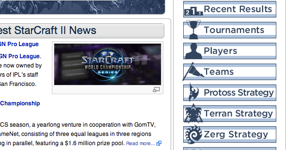 starcraft ii weboldal