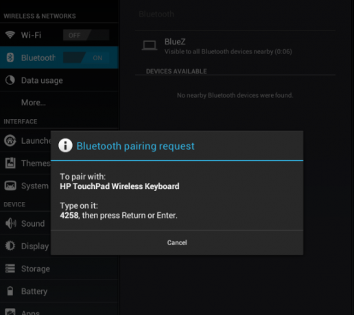 hp touchpad bluetooth billentyűzet