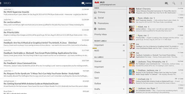 bumeráng gmail-szemben
