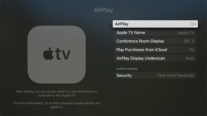 Az Apple TV apple tv airplay beállításainak beállítása és használata