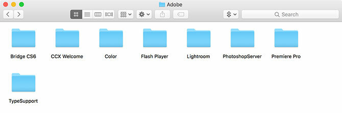 macOS Adobe Cache mappák