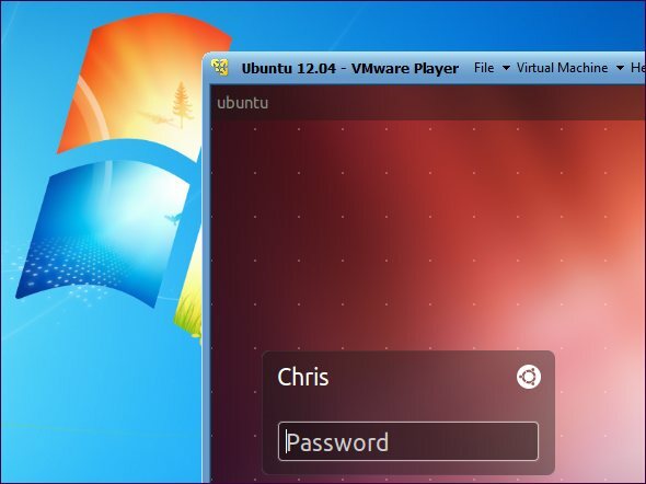 Ubuntu virtuális gép a Windows rendszerben