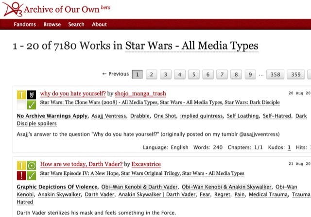 archive-sw-fan-fic-lista