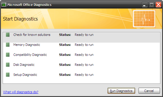 Hogyan javíthatunk a Microsoft Office problémáival az MS Office Diagnostics 3 futtatásával kapcsolatos diagnosztikában