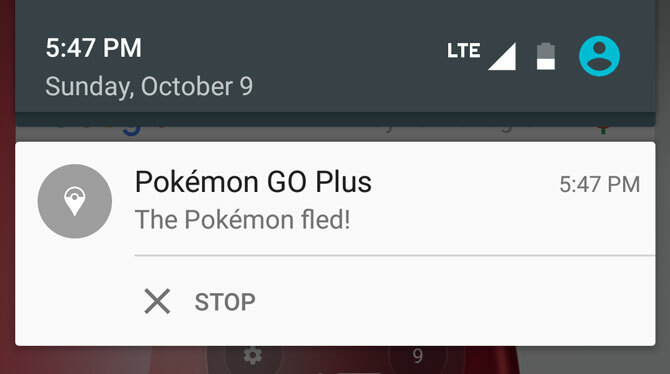 Pokemon GO Plus értesítések