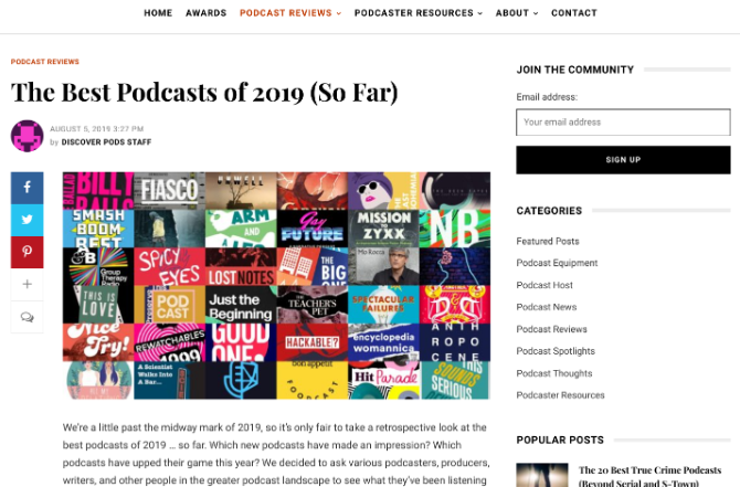 A Discover Pods tele van minden műfajhoz tartozó legjobb podcast és epizód listájával