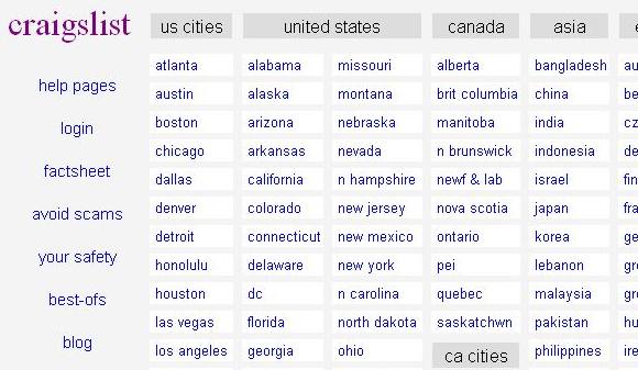 craigslist keresés