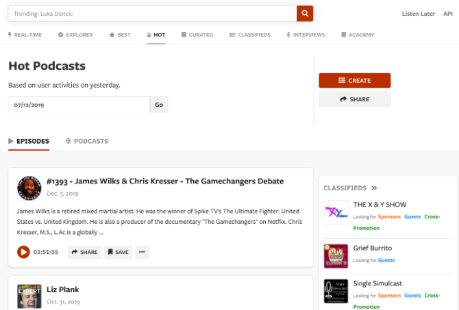 A Listen Notes segítségével bármilyen podcastban szöveget kereshet, és új műsorokat fedezhet fel