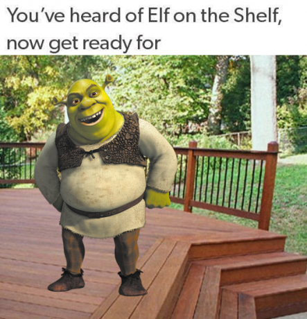 Elf a polcon Mém Shrek