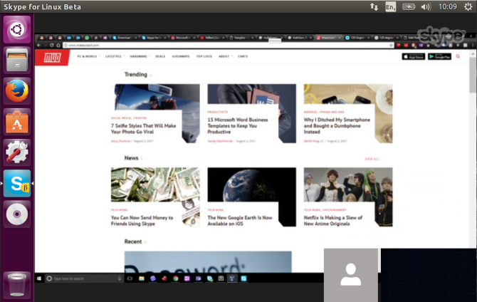 ubuntu skype képernyő megosztás