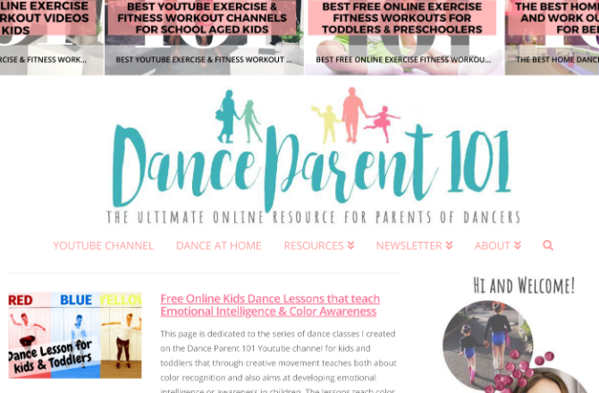 A Dance Parent 101 ingyenes táncforrások tárolója a gyerekek és a táncos gyermekek szülei számára