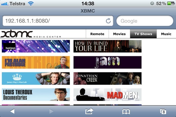 xbmc távoli alkalmazás