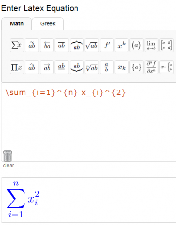 átalakítani a latex egyenleteket