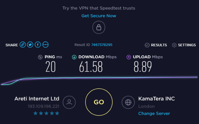 A Speedtest.net használatával tesztelheti VPN sebességét