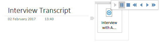 A média beágyazása a OneNote beépítéséhez a digitális scrapbook audio vezérlőelemekbe