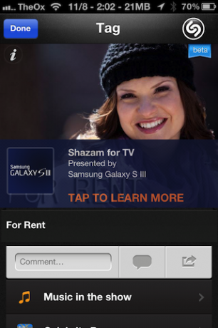 Shazam app iphone