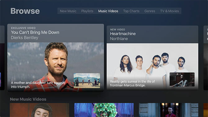 Böngészés az Apple Music videók között