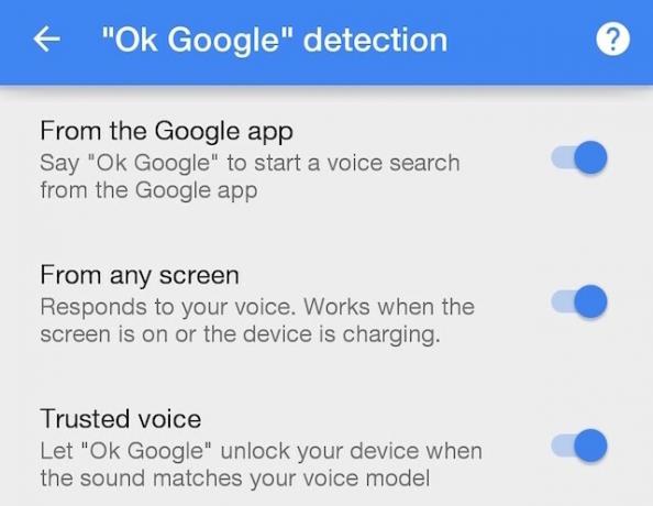 A Google-beállítások-OK-Google-Detection