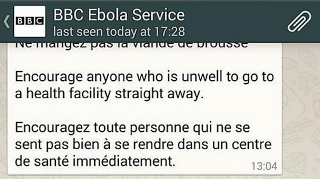 twitter-whatsapp-hírek-szolgáltatás-bbc-ebola