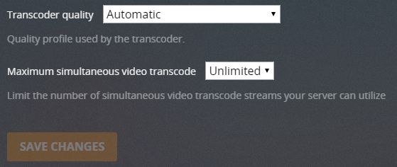 plex video transzkódolás